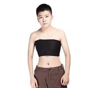 BaronHong Summer IceSilk Strapless Chest Binder Underwear pour Tomboy Trans Lesbienne (Noir, L)