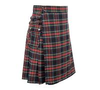 BaronHong Tartan Utility Kilts pour Homme Kilt Disponible en différents Tartans écossais (Rouge, 2XL)