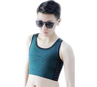 BaronHong Tomboy Trans Lesbian Coton Poitrine classeur Grande Taille Courte débardeur avec Bande élastique Plus Forte (armygreen, XL)