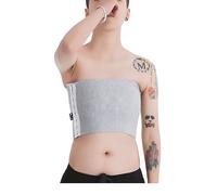 BaronHong Tomboy Trans Lesbienne sans Bretelles Taille Plus classeur Poitrine avec 20 cm Bande élastique (Gris, 5XL)