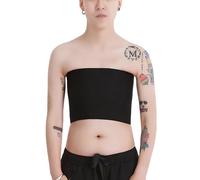 BaronHong Tomboy Trans Lesbienne sans Bretelles Taille Plus classeur Poitrine avec 20 cm Bande élastique (Noir, 5XL)