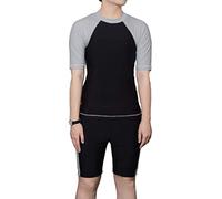 BaronHong Trans Tomboy Binder Bind à séchage Rapide Maillot de Bain à séchage Rapide + Pantalon de Bain (Noir, M)