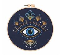 BaronHong Unique Eyes A60026 Kit de broderie au point de croix pour débutants, point de croix, cerceau à broder, tissu, aiguilles et fils