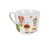 Baroni Home Accessoires de table en porcelaine décorée, fantaisie montgolfières, accessoires petit-déjeuner, cuisine, 20 x 20 x 8 cm (tasse)