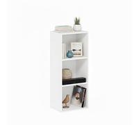 Baroni Home Bibliothèque Modulaire à Cubes Composables, Étagère Blanche à 3 Niveaux pour Salon, Chambre et Entrée, Design Moderne, Montage Simple, 24x31x80cm