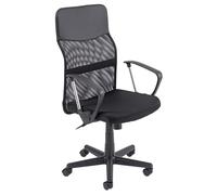 Baroni Home Chaise de Bureau en Acier et Mousse Souple avec roulettes, réglable en Hauteur, avec Inclinaison réglable, avec accoudoirs, Facile à Assembler, 40x38x89 cm, Dossier Haut en Similicuir