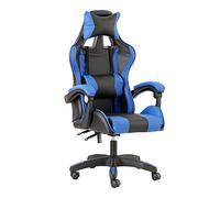Baroni Home Chaise de Gaming, Chase de Jeux Ergonomique Chaise de Bureau avec Confortable Dossier réglable, Appui-tête et Soutien Lombaire, Bleu
