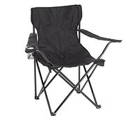 Baroni Home Chaise Pliante de Camping, Chaise d’Extérieur Légère et Robuste, Chaise de Plage, Pêche, Barbecue, Pique-Nique, avec Sac Portable, Noir, 1 Pièce, 50x50x80 cm