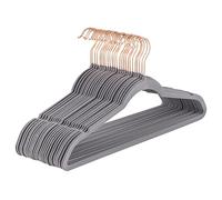 Baroni Home Cintres en velours 20 pièces, cintres de 44,5 cm, gain de place avec surface antidérapante design, capacité de charge élevée, pour manteaux chemises, vêtements, gris