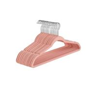 Baroni Home Cintres en velours 20 pièces, cintres de 44,5 cm, gain de place avec surface antidérapante design, capacité de charge élevée, pour manteaux chemises, vêtements, rose poudré