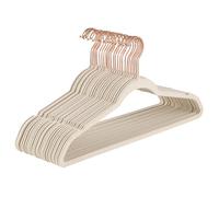 Baroni Home Cintres en velours 20 pièces, cintres de 44,5 cm, gain de place avec surface antidérapante design, capacité de charge élevée, pour manteaux chemises, vêtements, crème