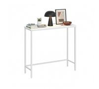 Baroni Home Console d'entrée, table console avec structure en métal et étagères en MDF, meuble peu encombrant pour entrée, salon et couloir, facile à installer, 100 x 30 x 87 cm (blanc 1 étagère)