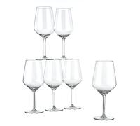 Baroni Home Ensemble de 6 Verres à Vin Tansparents, Verre pour le Vin Rouge à Pied, Calice lèger pour le Vin Blanc, Verres pour Les Fêtes et Apéritif, 53 CL, Transparent, 9x9x21 cm