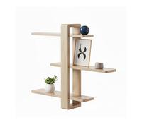 Baroni Home Étagère à 3 étagères coulissantes, étagère compacte en MDF, organisateur peu encombrant pour salle de bain, cuisine et maison, montage facile, 50 x 16 x 58 cm naturel