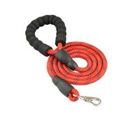 Baroni Home Laisse pour Chiens 1,5 m, Laisse avec poignée Confortable rembourrée en éponge et Fils réfléchissants Guintaille, Chiens de Taille Petite, Moyenne et Grand - Rouge