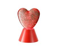 Baroni Home Lampe Cœur, Lampe de Table LED - Design Décoratif avec Effet Magique, Alimentation par USB ou Piles, Veilleuse Colorée pour Chambre, Salon et Cadeau Original 11x11x16 cm