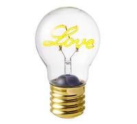 Baroni Home Lampe de table en forme d'ampoule, rechargeable avec câble USB, sans fil, lumière LED, 7 x 7 x 12 cm Love