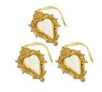 Baroni Home Lot de 3 Pendentifs Sacré-Cœur Ex Votes en Résine, Pendentifs Décoratif, Décoration de Noël ou Décoration à Suspendre, Idée Cadeau Original 7 x 10 x 1 cm Blanc