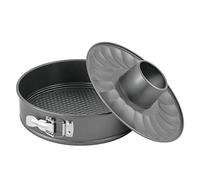Baroni Home Moule à Gaetau Ouvrant avec Fermeture éclair en Acier, Paque à pâtisserie Antiadhésif pour Préparations Sucrées et Salées, Fond Anti-Gouttes, Facile à Nettoyer, 2 Fonds, 26 cm
