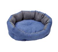 Baroni Home Niche pour Chien, Panier Ovale pour Chat, Coussin pour Animaux Domestiques pour Chambre à Coucher, Salon, Couloir, Lit Animale de qualité, 50x65 cm (L), Gris et Bleu