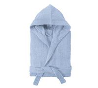 Baroni Home Peignoir éponge avec capuche, peignoir homme et femme 100 % coton, absorbant et confortable, bleu ciel, 6 ans