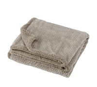 Baroni Home Plaid Polaire en Microfibre de Polyester, Couverture Chaude pour Canapé et Lit, Douce et Confortable, Idéal pour Cadeau (Gris Taupe, 150x200cm)