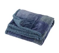 Baroni Home Plaid Polaire en Microfibre de Polyester, Plaid Chaud pour Canapé, Couverture d’Hiver Simple pour Lit Doux et Chaude, Plaid Plaisant pour Cadeau (Bleu, 130x160cm)
