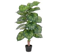 Baroni Home Plante Artificielle d’Intérieur et d’Extérieur, Plante Caladium Imitation Décorative pour la Maison, Plante Artificielle de Salon, Chambre, Cuisine, Jardin, Hauteur 120 cm