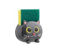 Baroni Home Porte-éponge de cuisine pour évier, porte-éponge pour évier de cuisine, fantaisie (chat noir)