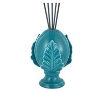 Baroni Home Pumo Turquoise, diffuseur d'ambiance avec bâtons en céramique, 8,5 x 8,5 x 14 cm