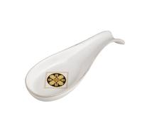 Baroni Home Repose Louches en Céramique Décoré, Soutien Louches de Cuisine Résistant à La Chaleur, Accessoire Cuisine Peint à la Main, Ligne Domus, 8x22x3 cm