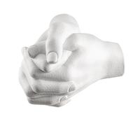 Baroni Home Statue décorative en résine, Main décoratif, décoration de Maison, Design Moderne, idée Cadeau de Mariage, Anniversaire et décoration Maison 13x17x11 cm (Mains croisées Blanches)