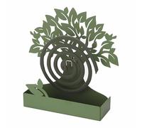 Baroni Home Support Spirale Anti-Moustiques, Porte-Encens, Porte-Plante en Métal pour Intérieur et Extérieur, 17x5x17,5 cm, Arbre, Vert