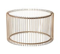Baroni Home Table Basse Cylindrique en Métal Doré et Verre, Design de Table de Salon et de Chambre à Coucher, Taille Large, 35,5x60 cm