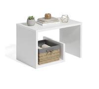 Baroni Home Table Basse Moderne pour Salon, Table d’Appoint pour Canapé, Design Minimaliste pour Salon et Chambre, 36x38x59 cm (Bianco)