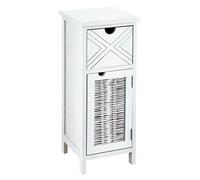 Baroni Home Table de Chevet en Bois, Table de Salon ou Salle de Bain, Meuble Multifonction avec tiroir et Porte 25 x 25 x 60 cm