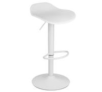 Baroni Home Tabouret de Bar Rotatif à 360°, Tabouret avec Hauteur réglable, Fond Anti-Rayures et Repose-Pieds, Cuisine, Restaurant, Bar, léger et Montage Facile, 41x40x64-86 cm, 1 pièce, Blanc