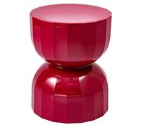 Baroni Home Tabouret en Acrylique Moderne en Forme de sablier, Tabouret Rond Hexagonal en Polycarbonate pour Le Salon, la Chambre à Coucher, la Cuisine, 36x36x45 cm (Rouge)