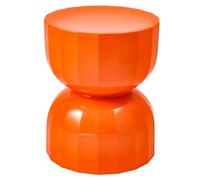 Baroni Home Tabouret en Acrylique Moderne en Forme de sablier, Tabouret Rond Hexagonal en Polycarbonate pour Le Salon, la Chambre à Coucher, la Cuisine, 36x36x45 cm (Orange)
