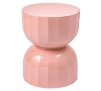 Baroni Home Tabouret en Acrylique Moderne en Forme de sablier, Tabouret Rond Hexagonal en Polycarbonate pour Le Salon, la Chambre à Coucher, la Cuisine, 36x36x45 cm (Rose)