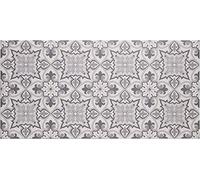 Baroni Home Tapis Long de Cuisine en PVC avec Fond Antidérapant, Tapis Cuisine Antimicrobien Facile à Laver, Tapis Passerelle pour Couloir, Gris 120x60 cm