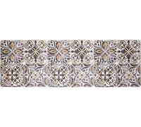 Baroni Home Tapis de Cuisine en PVC Carreaux Motif Faïence, Tapis Cuisine Antidérapant et Lavable,Maioliques Coloré, 60x180 cm