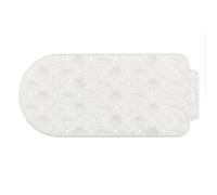 Baroni Home Tapis de Douche en PVC Antidérapant avec Ventouses, Tapis de Bain Made in Italy, Tapis Haute Sécurité et Sensible à la Peau, 37x77 cm, Blanc