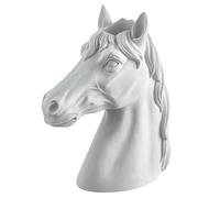Baroni Home Vase en Résine Blanche en Forme de Tête d'animal, Vase Décoratif d'Intérieur et d'Extérieur pour Plantes et Fleurs, Vase Moderne de Décoration, 20x11x26 cm, Cheval