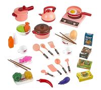 Baroni Toys Ensemble d'Accessoires de Cuisine pour Enfants 30 Pièces, Jouets de Cuisine, Casseroles et Nourriture Jouet, Jeu de Rôle, Jeu de Préparation de Sushi 3 4 5 6 7 Ans