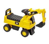 Baroni Toys Excavatrice Porteur pour Enfants de 1 à 3 Ans, avec Licence Caterpillar, excavatrice avec klaxon, Bras excavateur Rotatif et boîte de Rangement, Dispositif Anti-basculement, 30x78x54 cm