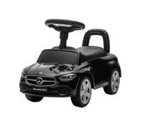 Baroni Toys Mercedes Ride-On Macchinina Spingi e Vai pour Enfants 1-4 Ans, Feux LED, Sons Réalistes, Roues Antidérapantes, Boîte de Rangement, Design Anti-basculement, 65x28x39 cm Noire