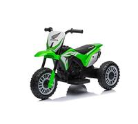 Baroni Toys Moto électrique Honda Enfants 1-4 ans CRF450, Tricycle électrique avec moteur 6V, 3 km/h Motocross électrique d'intérieur et d'extérieur, certifications sécurité EN71 et CE, Vert