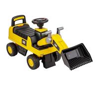 Baroni Toys Pelle/excavatrice Porteur pour Enfants de 1 à 3 Ans, avec Licence Caterpillar, klaxon, Porteur avec Compartiment de Rangement, Dispositif Anti-basculement, 28x85x48cm
