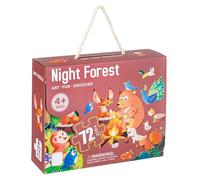 Baroni Toys Puzzle pour Enfants, Jeu en Carton Amusant et Éducatif pour Les Enfants de 4 Ans et Plus, 72 Pièces, Idée Cadeau, 90x60 cm, Forêt Nocturne